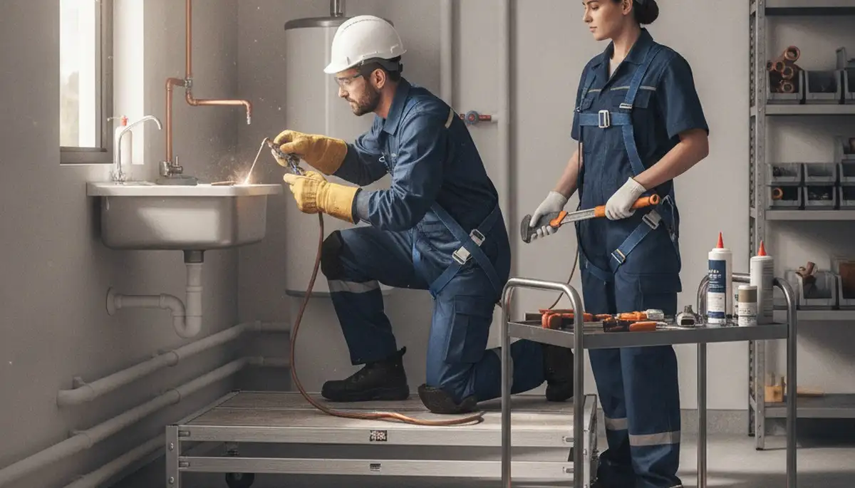 Chico, CA plumber repairing a home pipe for reliable plumbing service