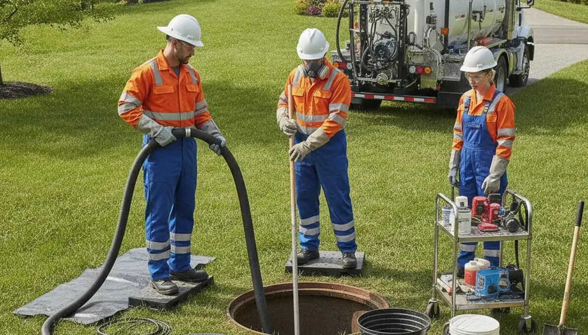 Septic tank cleaning service truck for Chico, CA homes by On Call Plumbers